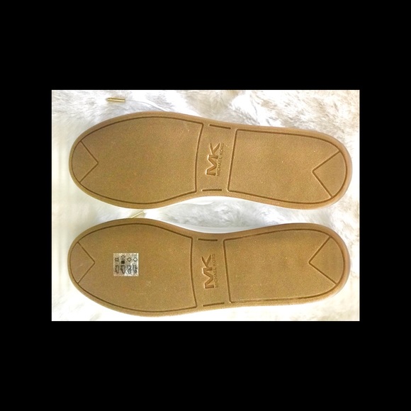 MICHAEL KORS BLENDED FABRICS BI-COLOR MK LOGO, OPTIC WHITE LEATHER SNEAKERS - Picture 3 of 4